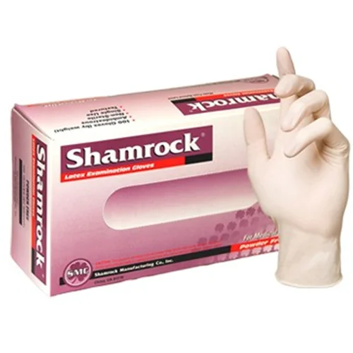 دستکش لاتکس پزشکی SHamrock بسته 100 عددی سایز کوچک (Small)